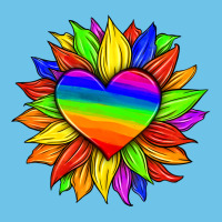 Lgbtq Color Heart And Sunflower Premium Sweatshirt | Teevron