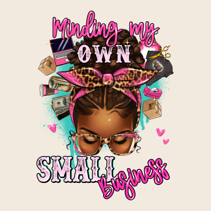 Minding My Own Small Business Afro Messy Bun Zipper Hoodie by texasbilliewilder | Teevron