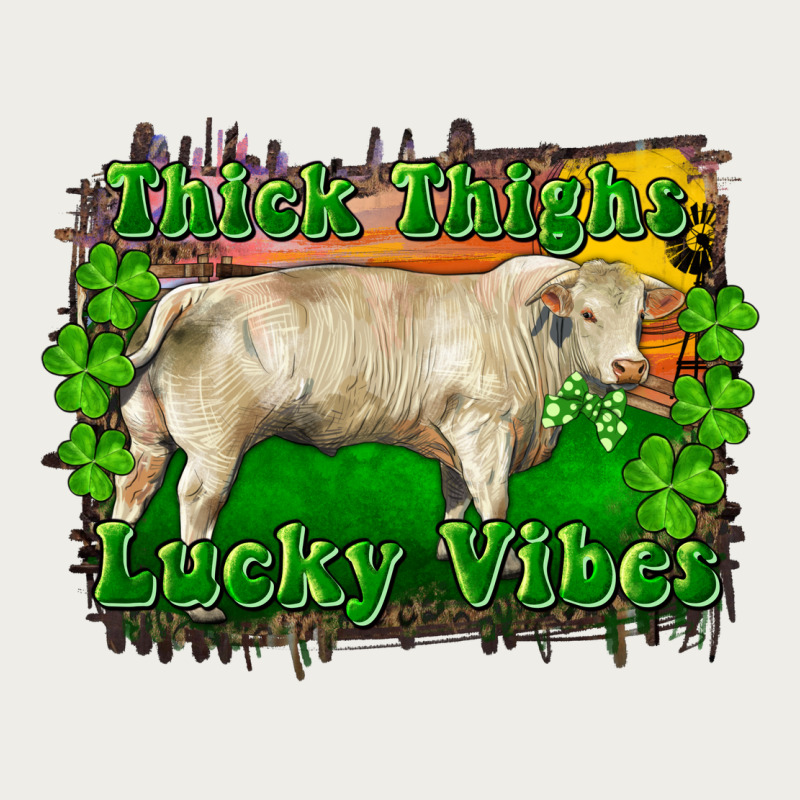 Thick Thighs Lucky Vibes Charolais Bull Zipper Hoodie by RanaPortraitStore | Teevron