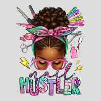 Nail Hustler Afro Messy Bun Zipper Hoodie | Teevron