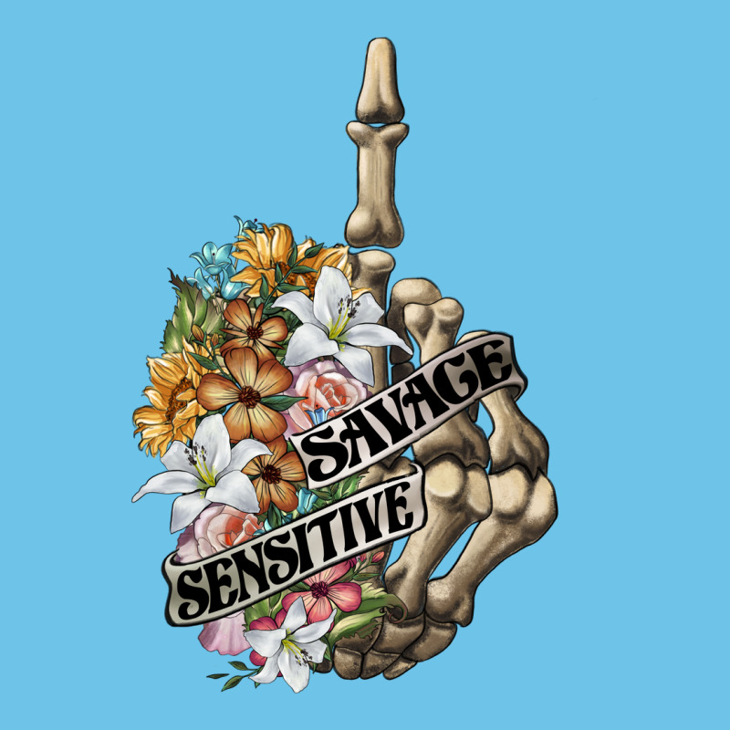 Sensitive Savage Skeleton Middle Finger Premium Sweatshirt by FaDigitalArtStudio | Teevron