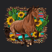 Western Horse Cactus Sunflowers Serape Leopard  Turquoise Wooden Vintage Tee | Teevron