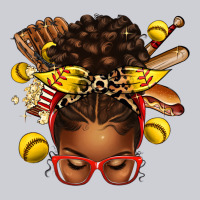 Softball Afro Messy Bun Classic Tee | Teevron
