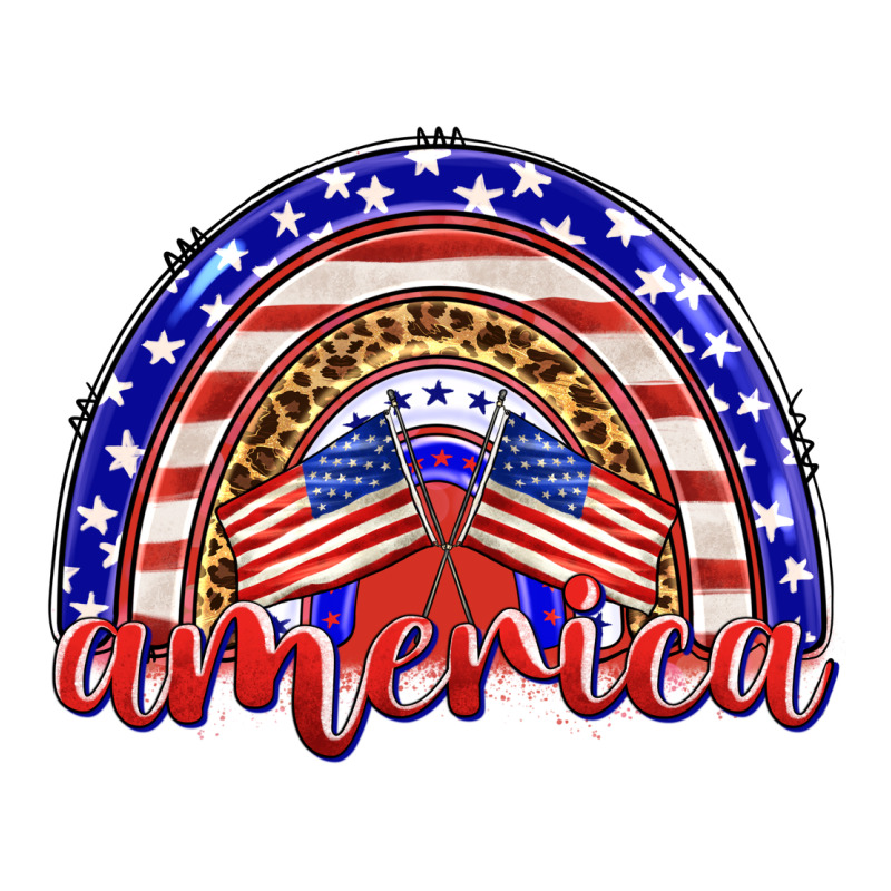America Rainbow Ladies Tee by BarkalooDesign | Teevron