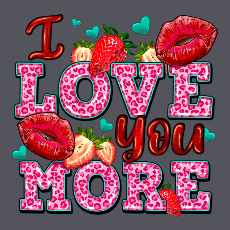 I Love You More With Lips And Strawberry Vintage Hoodie by AdoDesignShop | Teevron