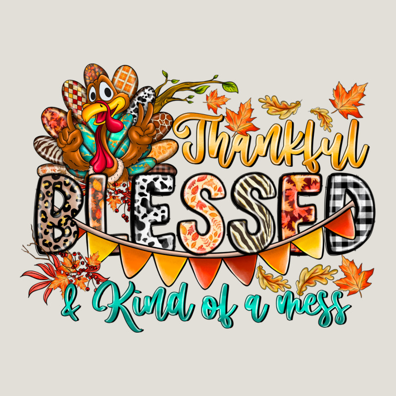 Thankful Blessed Kind Of Mess Heavy Core Tee by CowhideDigitalArt | Teevron