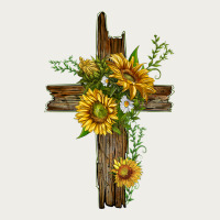 Sunflower Cross Zipper Hoodie | Teevron