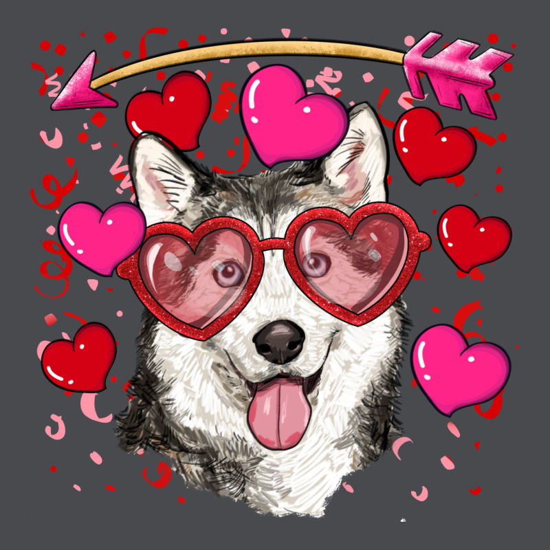 Valentine's Day Husky Zipper Hoodie by RanaPortraitStore | Teevron