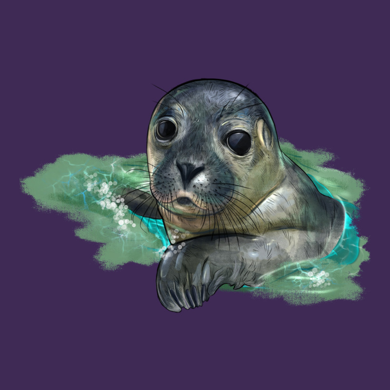 Sea Seal Face Illustrations Premium Hoodie by LillyAllenDesigns | Teevron
