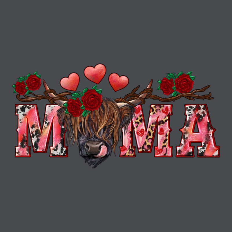 Valentine's Day Mama Black Highland Cow Zipper Hoodie by RanaPortraitStore | Teevron