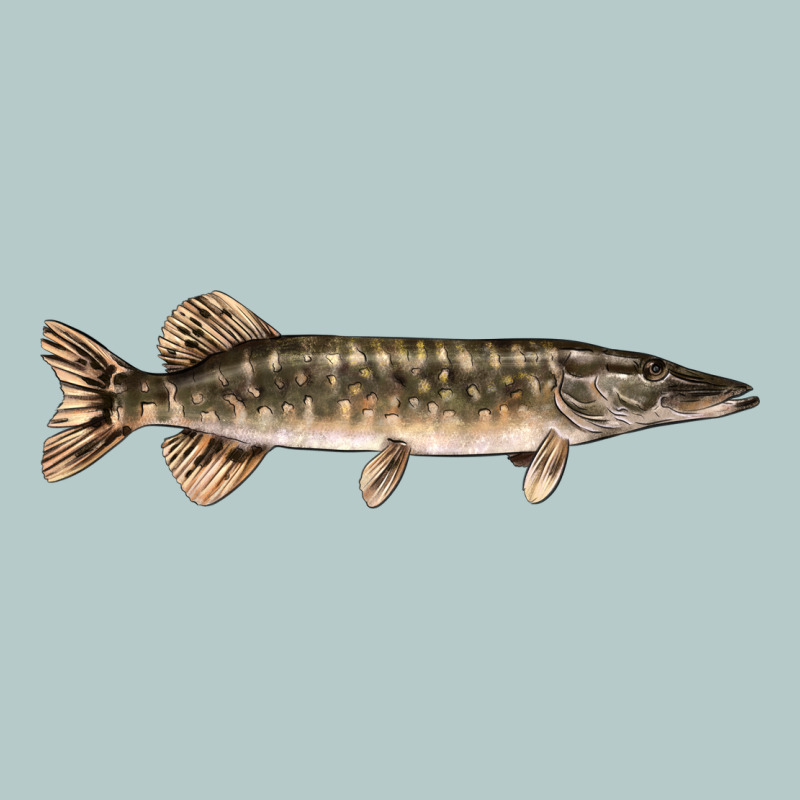 Northern Pike Fish Illustrations Heavy Core Tee by LillyAllenDesigns | Teevron