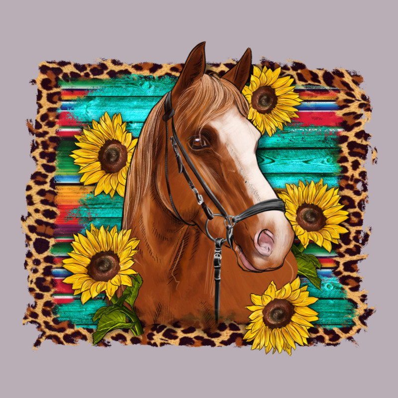 Horse Sunflowers Turquoise Wooden Serape Leopard Vintage Tee by Artiststas | Teevron