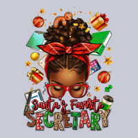 Santa's Favorite Secretary Afro Messy Bun Heavyweight Hoodie | Teevron