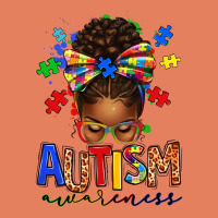 Autism Awareness Afro Messy Bun Classic Tee | Teevron