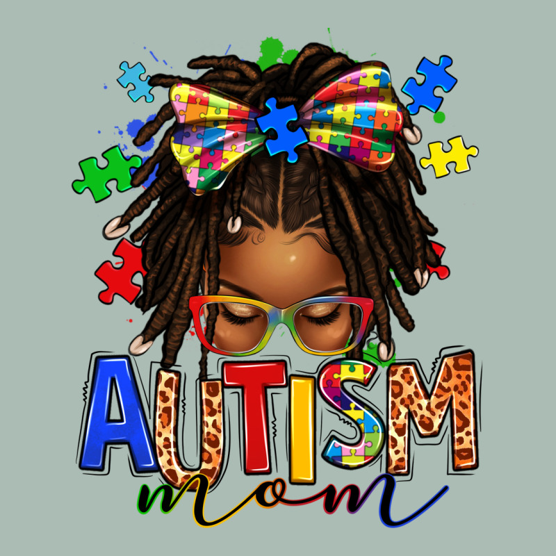 Autism Mom Afro Locs Messy Bun Classic Tee by texasbilliewilder | Teevron