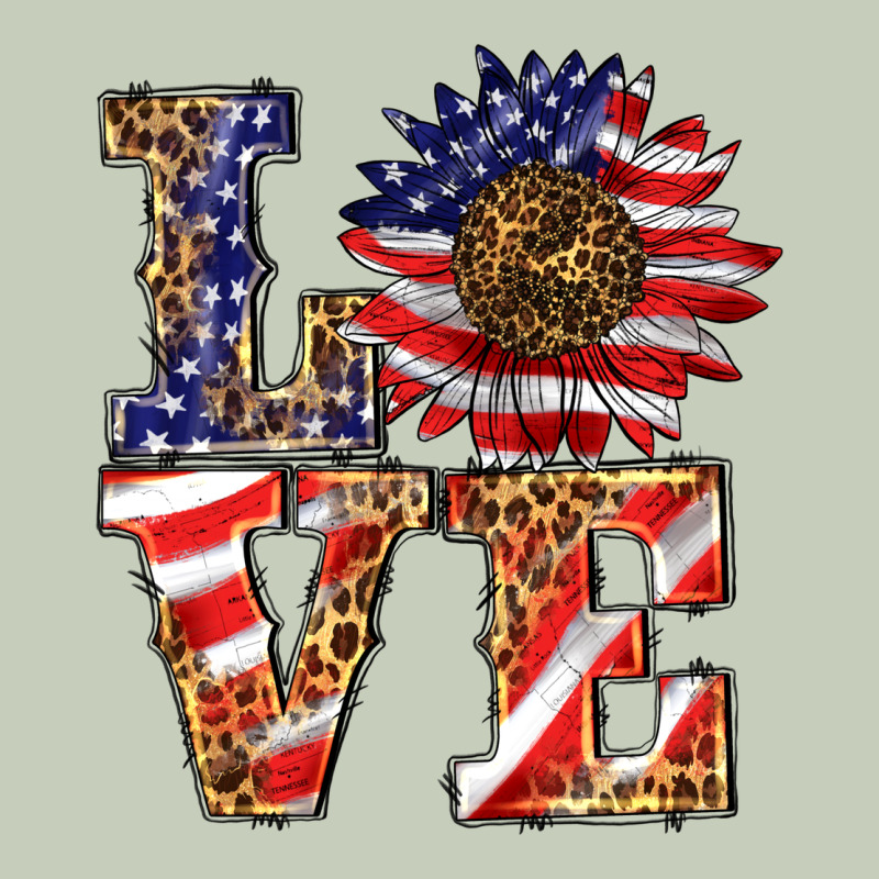 Patriotic Sunflower Love Ladies Tee by BarkalooDesign | Teevron