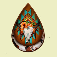 Aztec Bullskull Teardrop Earrings Urban Hoodie | Teevron