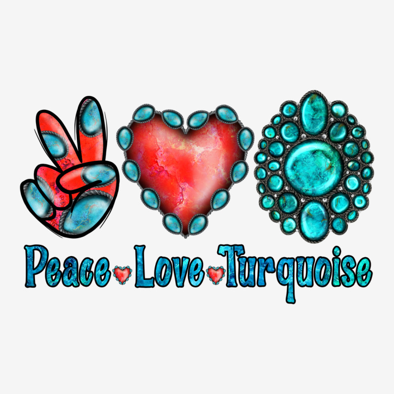 Peace Love Turquoise Urban Hoodie by Jasminsmagicworld | Teevron