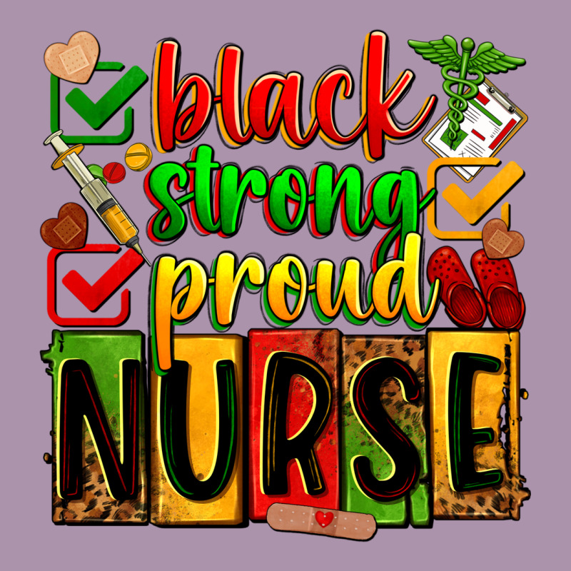 Black Strong Proud Nurse Juneteeenth Heavyweight Hoodie by Zillion Design Studio | Teevron