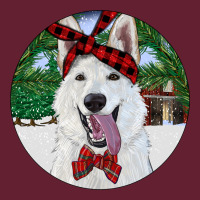 Christmas White Shepherd With Cowhide Classic Tee | Teevron