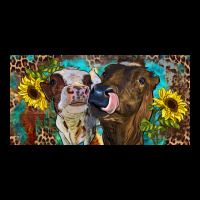 Heifers With Sunflowers And Leopard Zipper Hoodie | Teevron