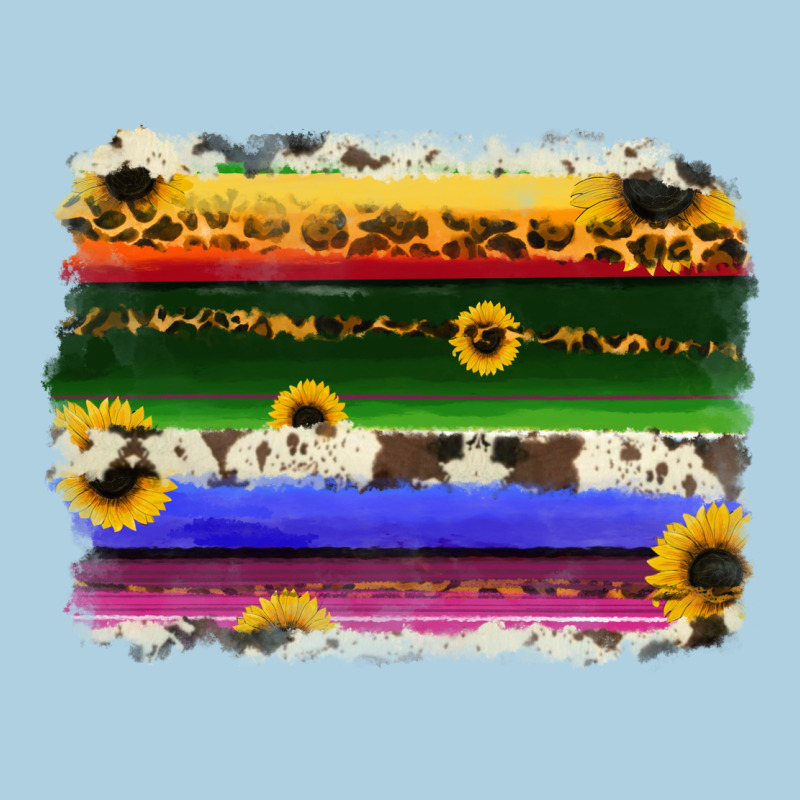 Serape Sunflowers Leopard Cowhide Background Premium Hoodie by RanaPortraitStore | Teevron