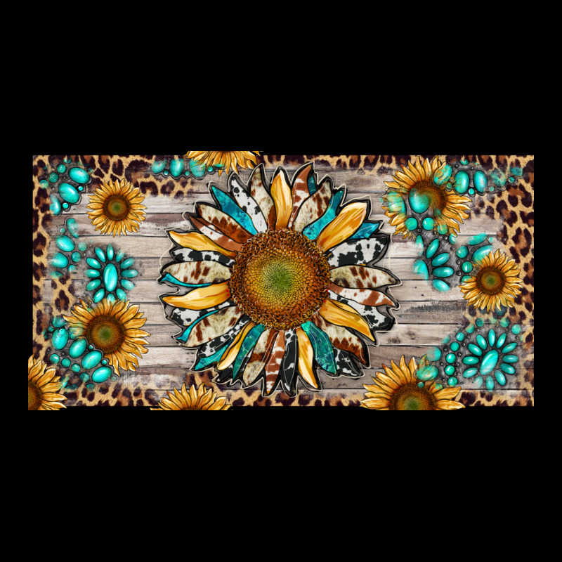 Western Sunflower And Gemstone License Plate Zipper Hoodie by RanaPortraitStore | Teevron
