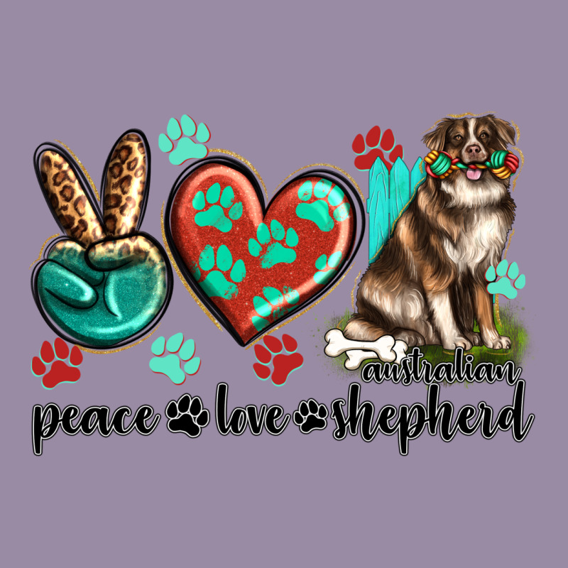 Peace Love Australian Shepherd Classic Tee by texasbilliewilder | Teevron