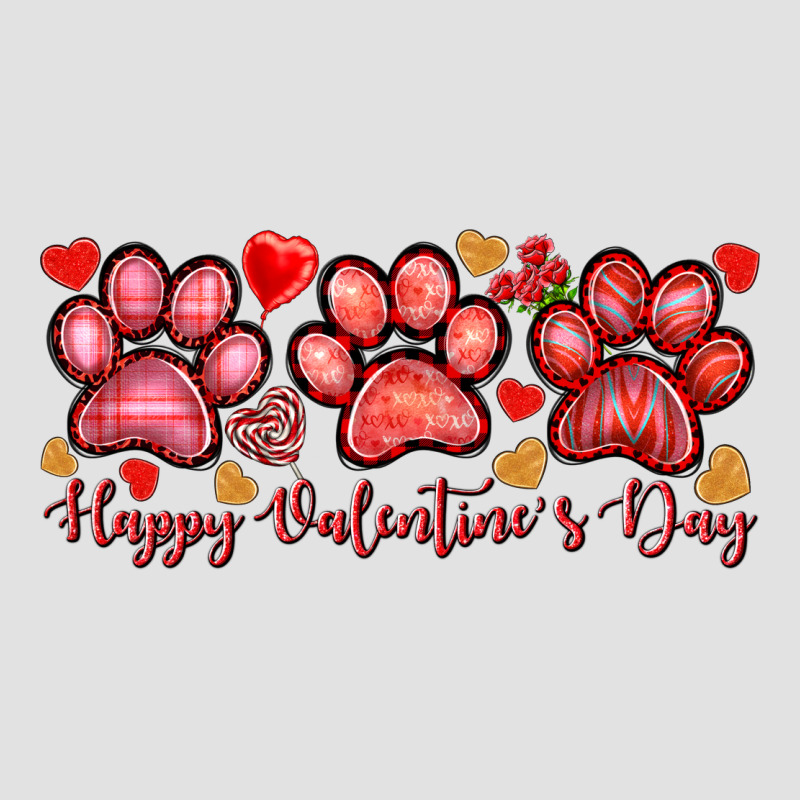 Happy Valentines Day Paws Premium Hoodie by NancyCooperArtShop | Teevron