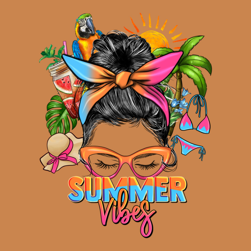 Summer Vibes Messy Bun Heavyweight Hoodie by Zillion Design Studio | Teevron