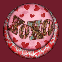 Western Valentine's Day Xoxo Round Earrings Zipper Hoodie | Teevron