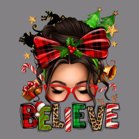 Christmas Believe Afro Messy Bun Heavyweight Hoodie | Teevron