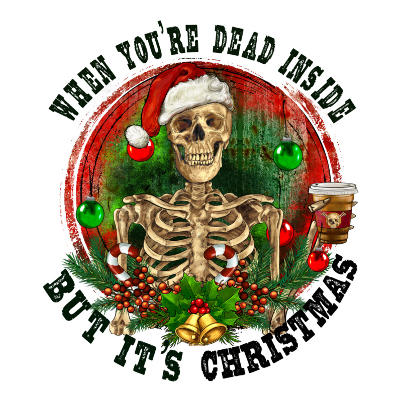 When You're Dead Inside But It's Christmas Zipper Hoodie by RanaPortraitStore | Teevron