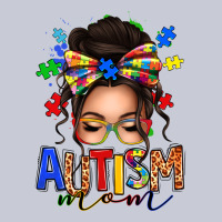 Autism Mom Afro Messy Bun Heavyweight Hoodie | Teevron