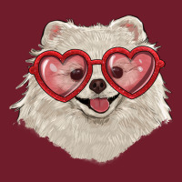 White Pomeranian With Love Glasses Zipper Hoodie | Teevron