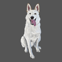 Hand Drawing White Shepherd Zipper Hoodie | Teevron