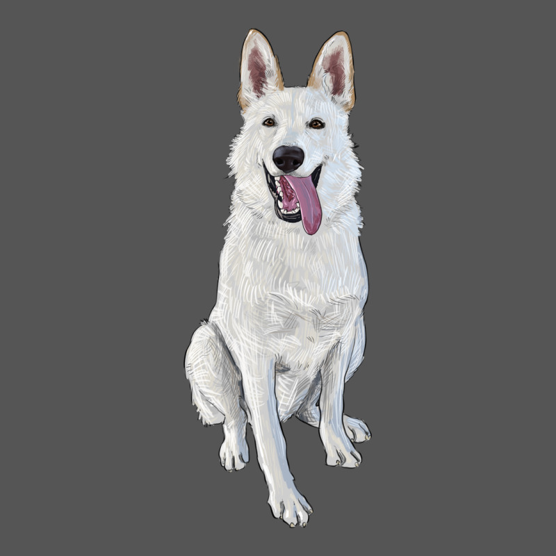 Hand Drawing White Shepherd Zipper Hoodie by RanaPortraitStore | Teevron