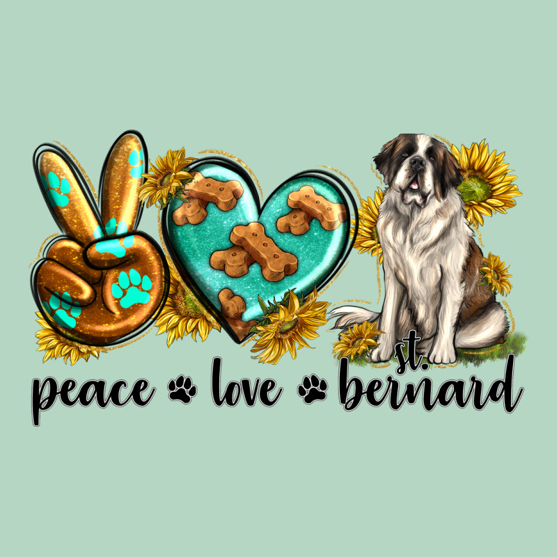 Peace Love St. Bernard Classic Tee by texasbilliewilder | Teevron