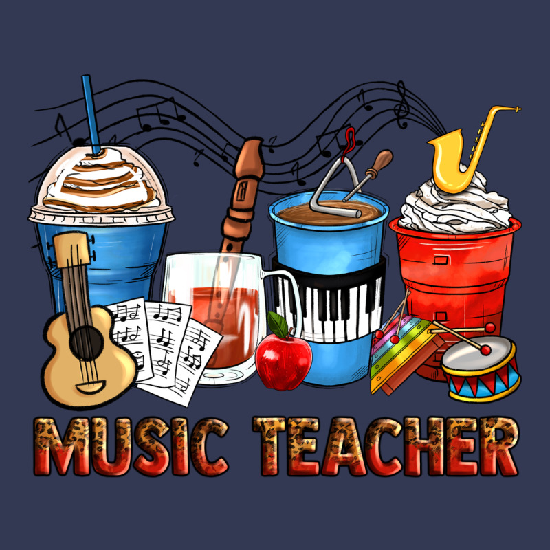 Music Teacher Coffee Cups Heavyweight Hoodie by Zillion Design Studio | Teevron