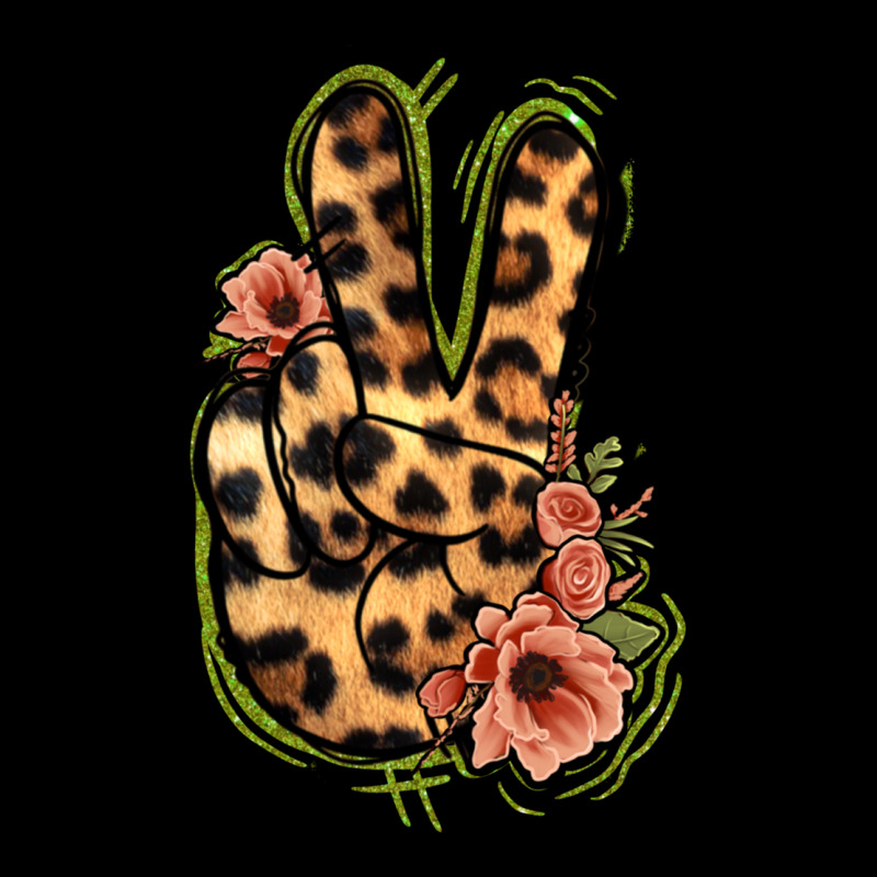 Leopard Floral Peace Sign Urban Hoodie by Jasminsmagicworld | Teevron