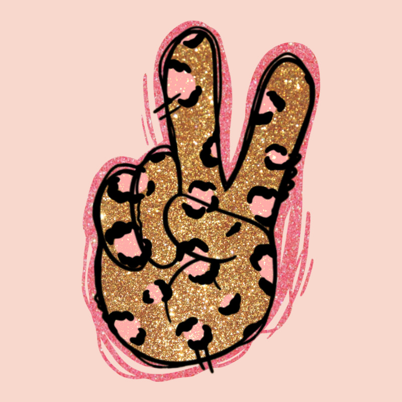 Gold Glitter Pink Leopard Peace Sign Urban Hoodie by Jasminsmagicworld | Teevron