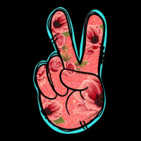 Pink Floral Glitter Peace Sign Urban Hoodie | Teevron