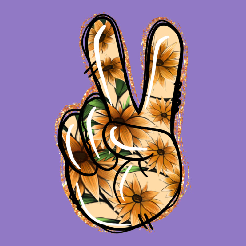Floral Gold Peace Sign Urban Hoodie by Jasminsmagicworld | Teevron