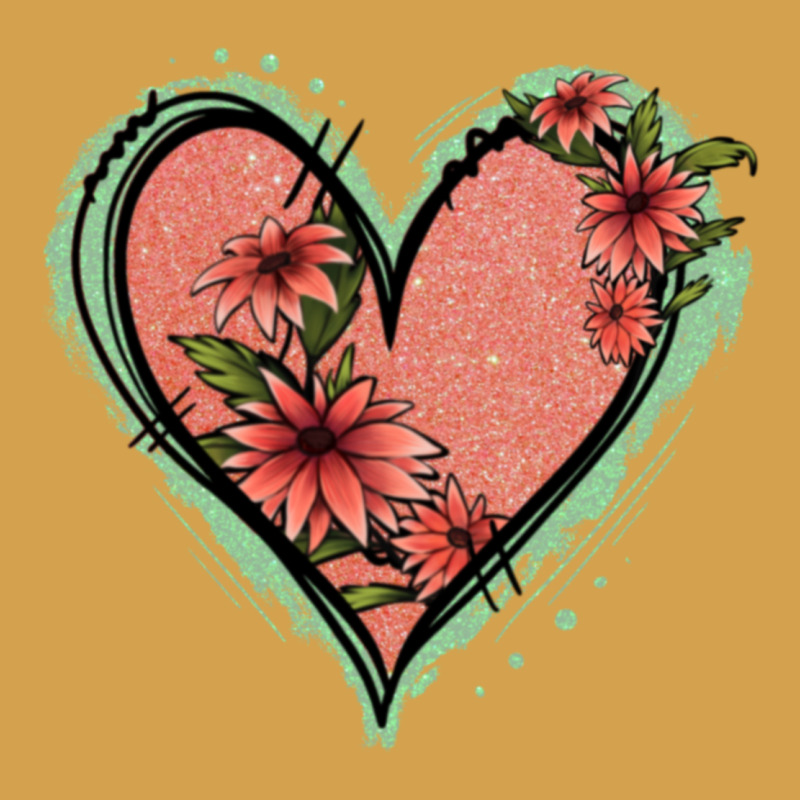 Pink Glitter Floral Heart Urban Hoodie by Jasminsmagicworld | Teevron