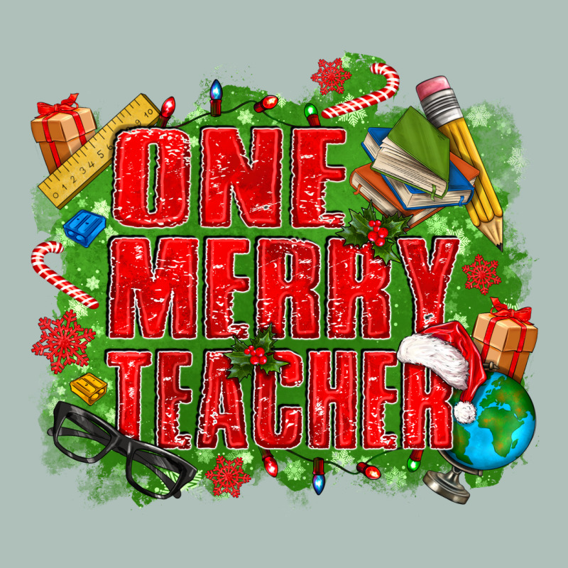 One Merry Teacher Heavyweight Hoodie by texasbilliewilder | Teevron