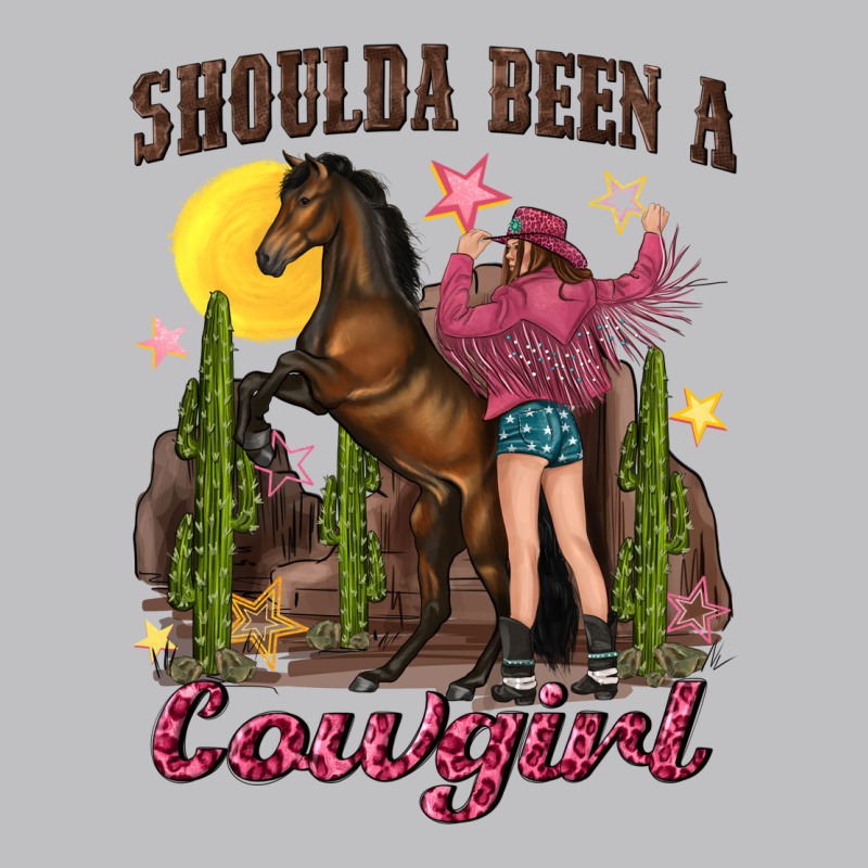 Shoulda Been A Cowgirl Bucking Horse Classic Tee by texasbilliewilder | Teevron