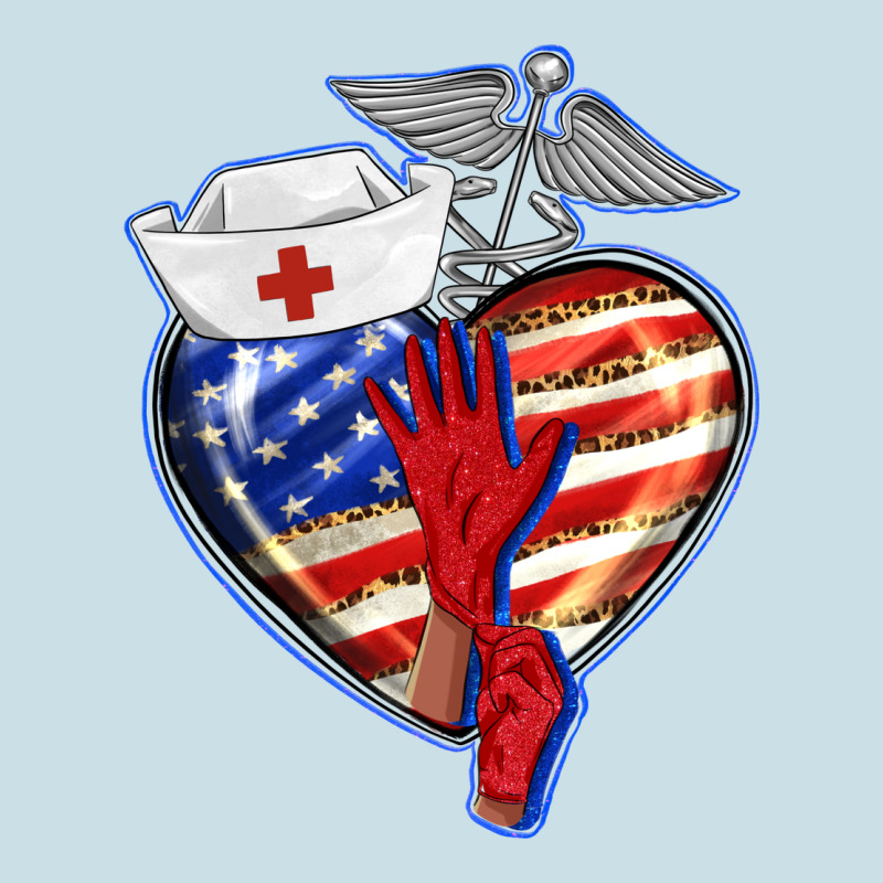 Patriotic Nurse Love Ladies Tee by BarkalooDesign | Teevron