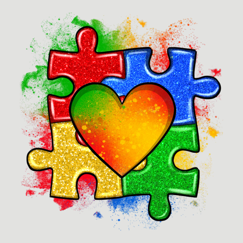 Autism Puzzle Pieces Heart Classic Tee by Zillion Design Studio | Teevron