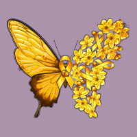 Flowers And Childhood Cancer Ribbon Butterfly Heavyweight Hoodie | Teevron