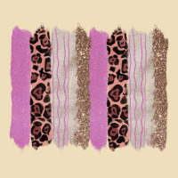 Pink Glitter Leopard Brushstroke Background Premium Hoodie | Teevron